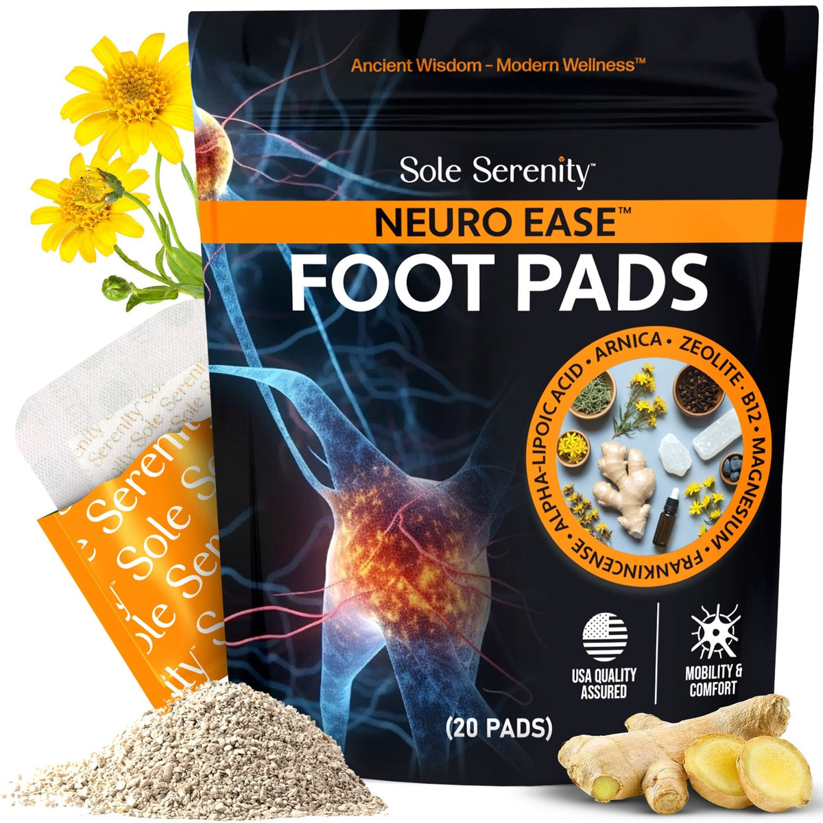 Detox Foot Pads - Zeolite, Ginger, Wormwood